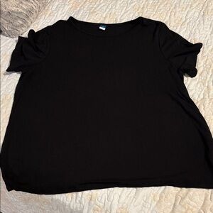 Old Navy Luxe Classic Black Women's Top Size Large
